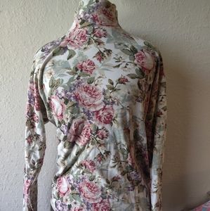 Floral Turtleneck
